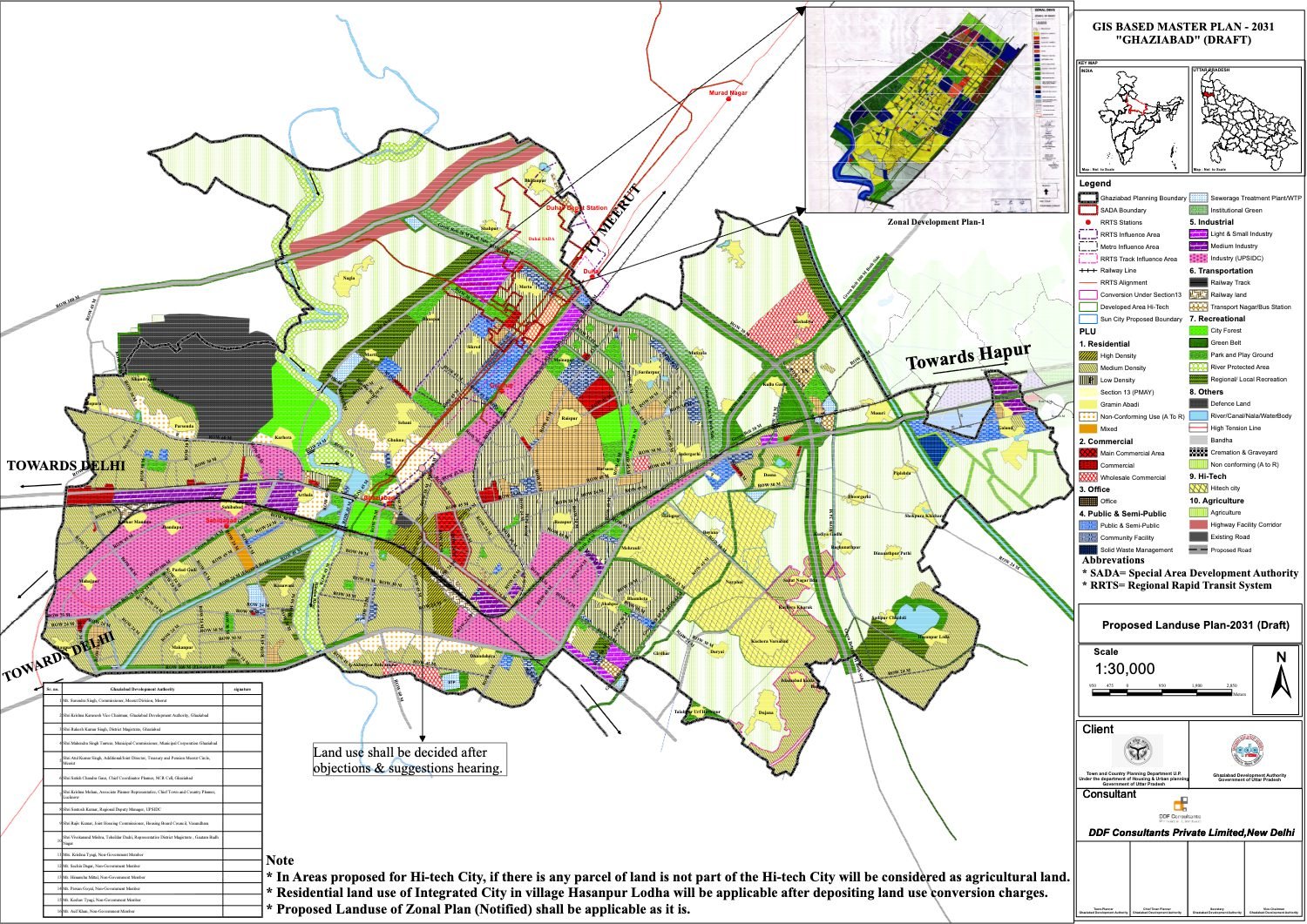 Ghaziabad master plan 2031 — proposed land use map